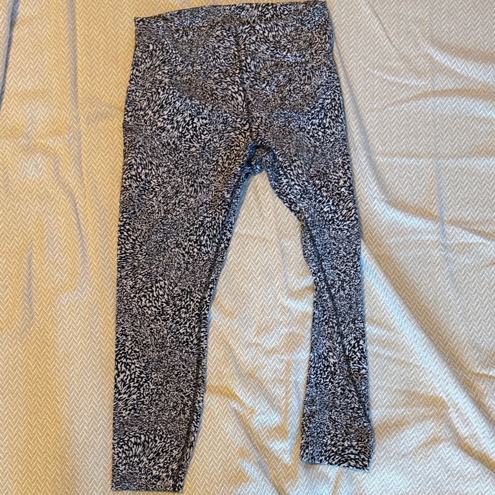 lululemon athletica Kids Black and White Patterned Leggings
